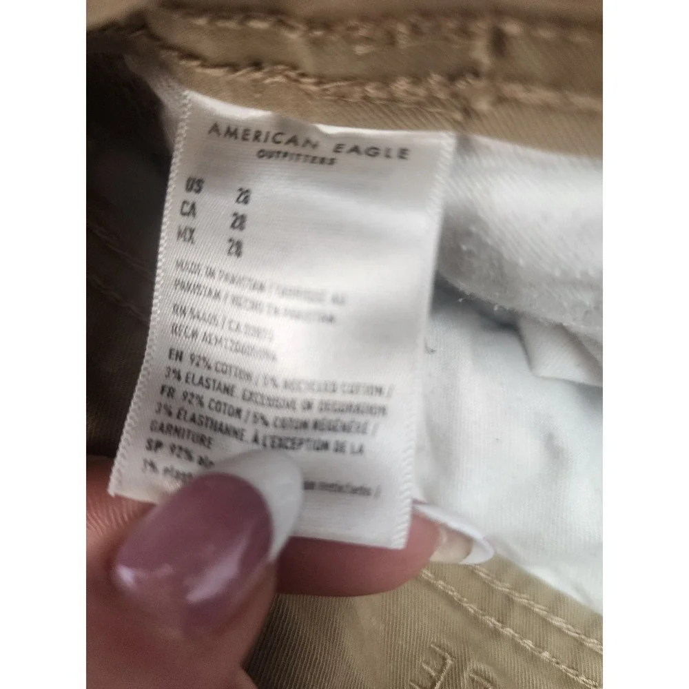 American Eagle Outfitters Mens Cargo Shorts Tan Classic Flex‎ Size 28 Y2k 00s